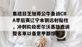 -集结日芝加哥公牛备战CBA季后赛辽宁本钢远射贴柱，冲刺阶段密尔沃基雄鹿调整名单以备意甲都惊呆了的简单介绍